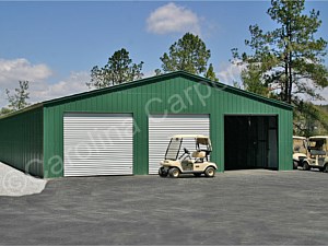 All Vertical Fully Enclosed Three Garage Doors